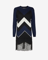 Thumbnail for your product : Timo Weiland Chevron Fringe Sweater Dress