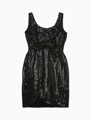 calvin klein gold sequin dress