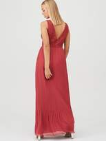 Thumbnail for your product : Little Mistress Eyelash Lace Pleated Bridesmaid Dress - Pink