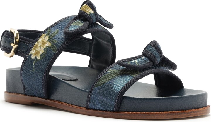 Alexandre Birman x Agua by Agua Bendita Grosgrain Raffia Sport Sandal