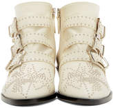 Thumbnail for your product : Chloé White and Silver Susanna Boots