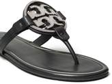 Thumbnail for your product : Tory Burch MILLER CRYSTAL-LOGO SANDAL, LEATHER