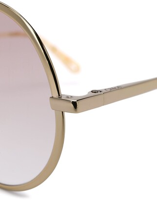 Chloé Sunglasses Round Frame Tinted Sunglasses