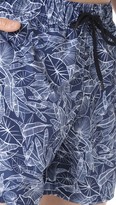 Thumbnail for your product : Z Zegna 2264 Leaf Print Swim Trunks