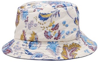 Isabel Marant Hayley Floral-print Nylon Bucket Hat - Beige