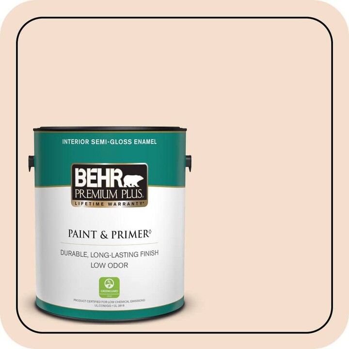 BEHR PREMIUM PLUS 1 gal. #PPU3-05 Splendor Semi-Gloss Enamel Low Odor Interior Paint & Primer