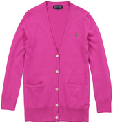 Thumbnail for your product : Ralph Lauren Pink cotton knit cardigan