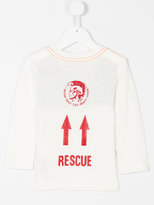 Thumbnail for your product : Diesel Kids graphic print colourblock shirt