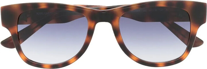 Karl Lagerfeld Paris Logo-Plaque Square-Frame Sunglasses