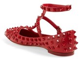 Thumbnail for your product : Valentino 'Rockstud' T-Strap Pointy Toe Flat (Women)