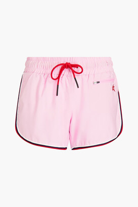 Perfect Moment Logo-embroidered printed shell shorts