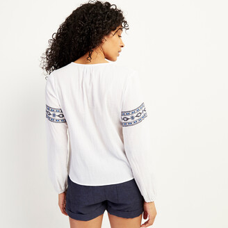 Roots Rimby Embroidered Peasant Top