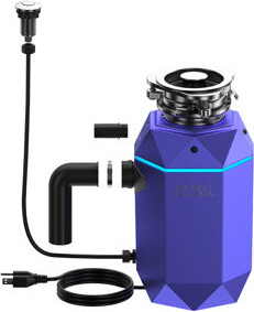 Forno ACQUA BrightDIAMOND ,1HP Super Quiet Garbage Disposal Corded with Motion Sensor Cabinet Light & Pre-Wired Air Switch