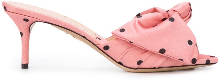 pink bow mules