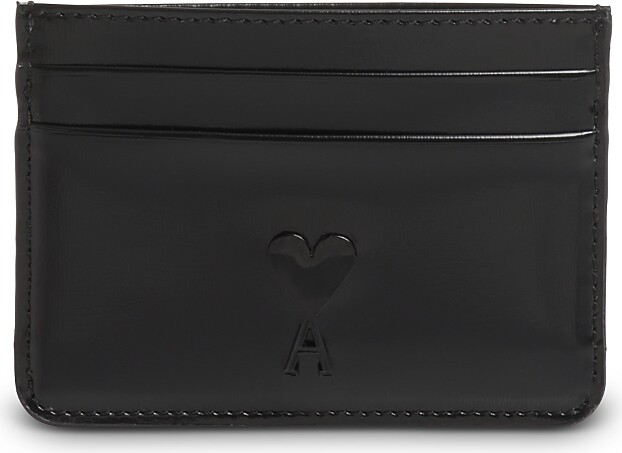 ★AMI PARIS★ Army Heart Logo Card Wallet USL013036281 AMI Paris PARIS CARD HOLDER Black | BSTN Store