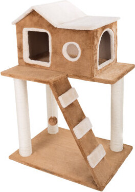 Petmaker 35in Cat Tree with House, Brown