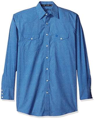 Wrangler Men's Big and Tall George Strait Two Pocket Long Sleeve Snap Shirt
