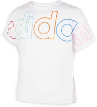 adidas Girl's Exploded Outline French Terry Tee