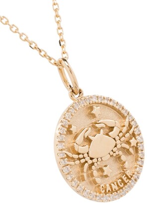 Mateo 14kt yellow gold Cancer zodiac pendant necklace