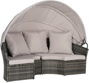 Outdoor sectional daybed with canopy