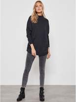 Thumbnail for your product : Mint Velvet Button Cuff Batwing Tunic Knit - Grey