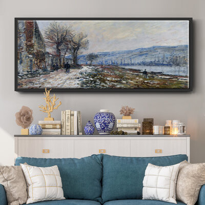 Wexford Home The Seine at Lavacourt Effect of Snow 1879- Framed Canvas