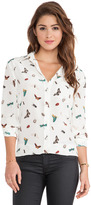 Thumbnail for your product : Equipment Reese Complex Insect Print Blouse