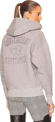 Saint Laurent Grunge Hoodie in Grey
