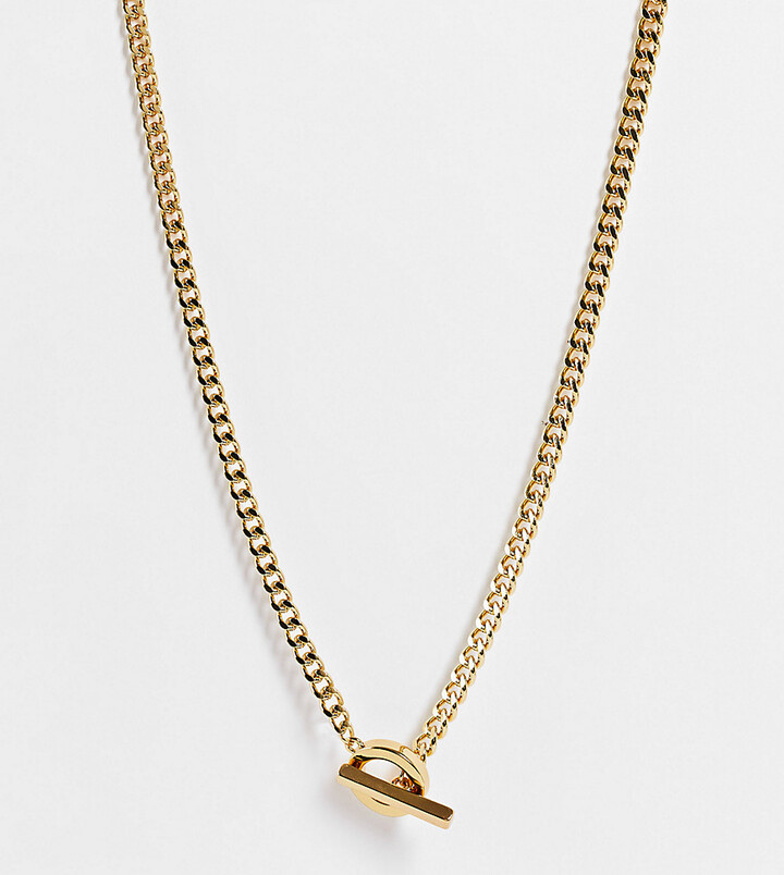 Gold Curved Bar Necklace | Shop the world's largest collection of 