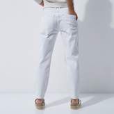 Thumbnail for your product : River Island Womens Petite white faux pearl boyfriend jeans