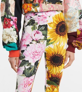 Dolce & Gabbana Floral stretch-jersey leggings