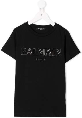 Balmain Kids foiled logo T-shirt