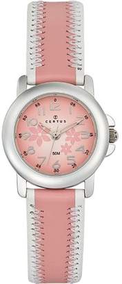 Certus Paris Kids' 647442 Pink Calfskin Leather Analog Quartz Watch