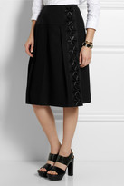 Thumbnail for your product : Marni Appliquéd cotton-blend twill skirt