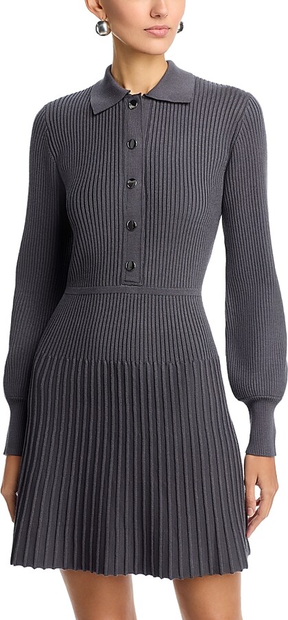 Single Thread Long Sleeve Sweater Knit Dress