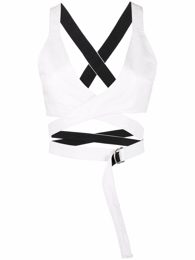 Leather Crop Top White The World, White Leather Top