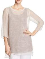 Thumbnail for your product : Eileen Fisher High/Low Hem Sheer Tunic