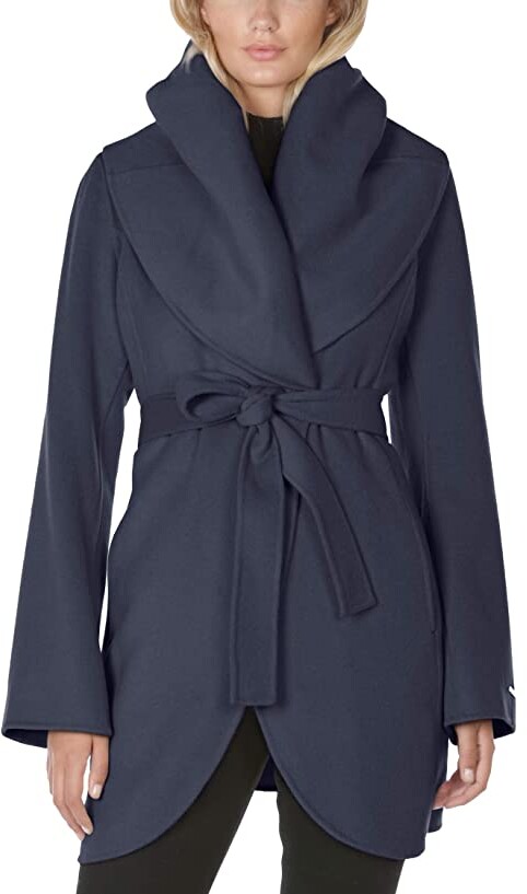 large collar wrap coat