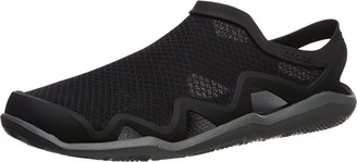Crocs Swiftwater Mesh Wave (Black/Slate Grey) Men's Sandals