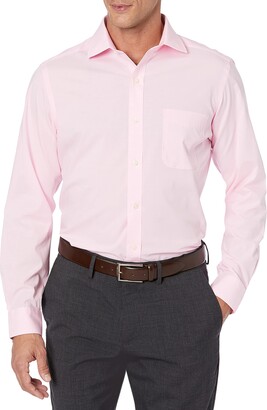 Buttoned Down Mens Tailored-fit Stretch Twill Non-Iron Dress Shirt 
