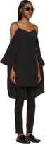 Thumbnail for your product : Maison Margiela Black Silk Hybrid Button-Up Slip Dress