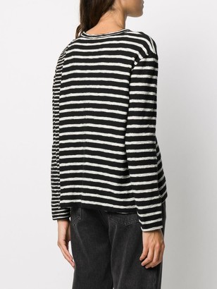 YMC Striped Panelled Top