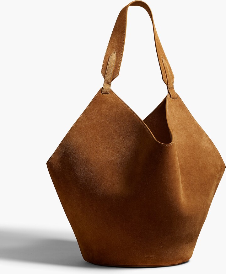 Medium Lotus Tote in Mud Suede
