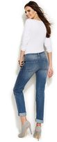 Thumbnail for your product : INC International Concepts Petite Straight-Leg Cuffed Jeans, Medium Wash