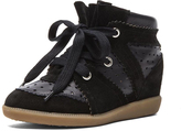 Thumbnail for your product : Isabel Marant Betty Calfskin Velvet Leather Sneakers