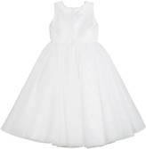 Thumbnail for your product : Joan Calabrese Embroidered Satin Dress w/ Sequin Tulle Skirt, Size 2-14