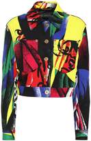 Thumbnail for your product : Versace Printed denim jacket