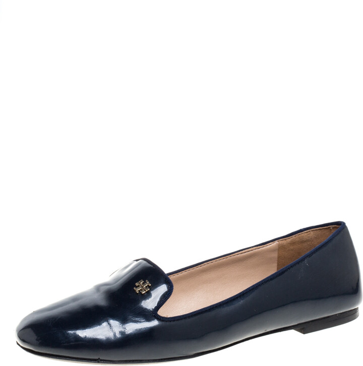 Navy Patent Leather Shoes | Shop the world's largest collection of fashion  | ShopStyle UK