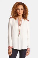 Thumbnail for your product : Karen Kane Embroidered Trim Blouse