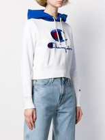 Thumbnail for your product : Champion Embroidered Logo Cropped Hoodie